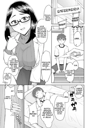 [Akutenkou] Bitch Gal to Shojo Sensei ni Hokenshitsu de Shiboritorareru. | Sendo Espremido Na Enfermaria Por Uma Gyaru E Uma Enfermeira Virgem - Foto 2