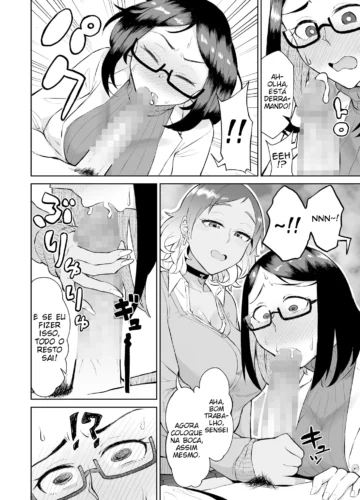 [Akutenkou] Bitch Gal to Shojo Sensei ni Hokenshitsu de Shiboritorareru. | Sendo Espremido Na Enfermaria Por Uma Gyaru E Uma Enfermeira Virgem - Foto 11