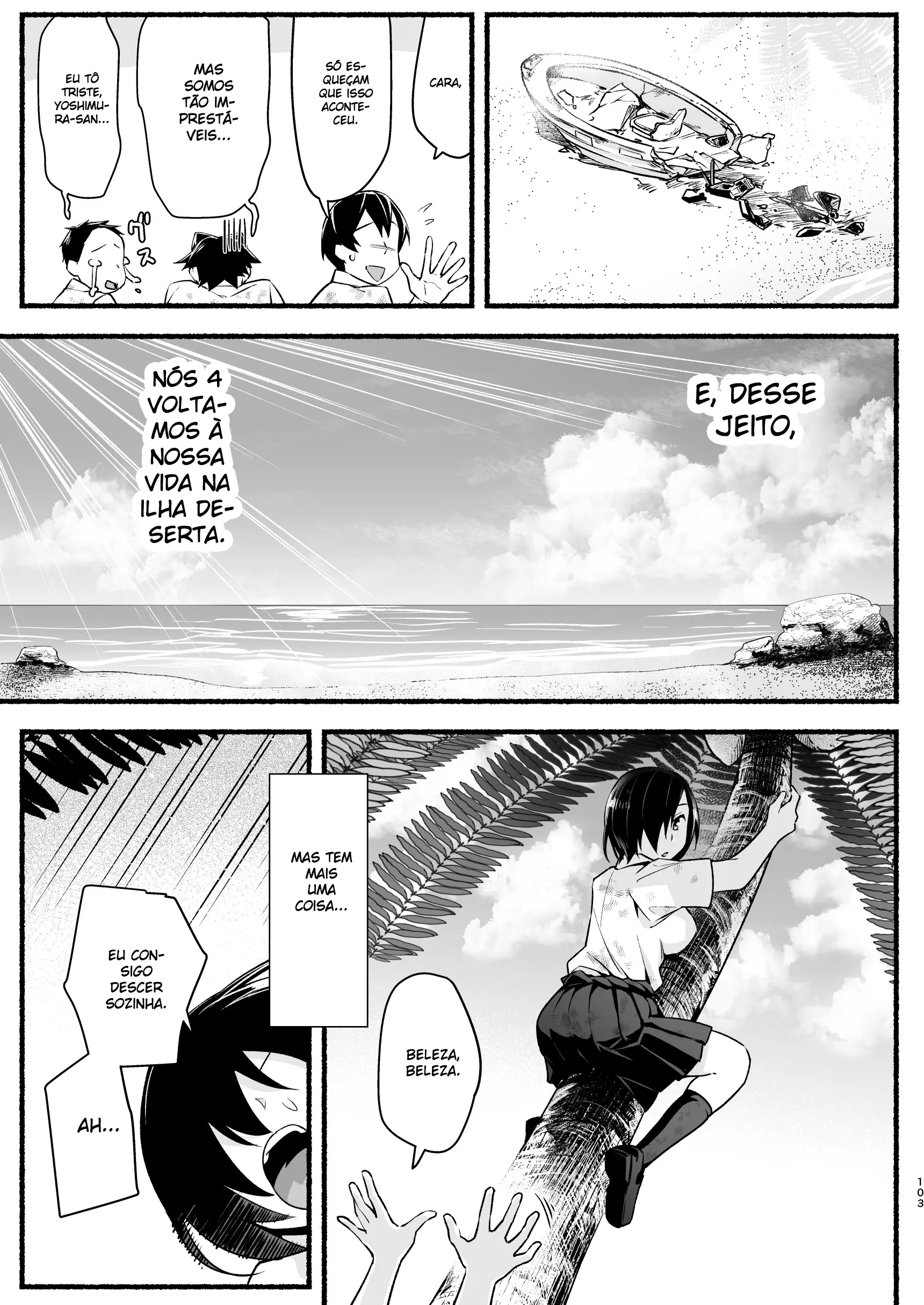 [Toilet Komoru] Presos em uma Ilha Deserta 5 | Mujintou JK! Choroi yo Yoshimura-san! Volume. 5 - Foto 101
