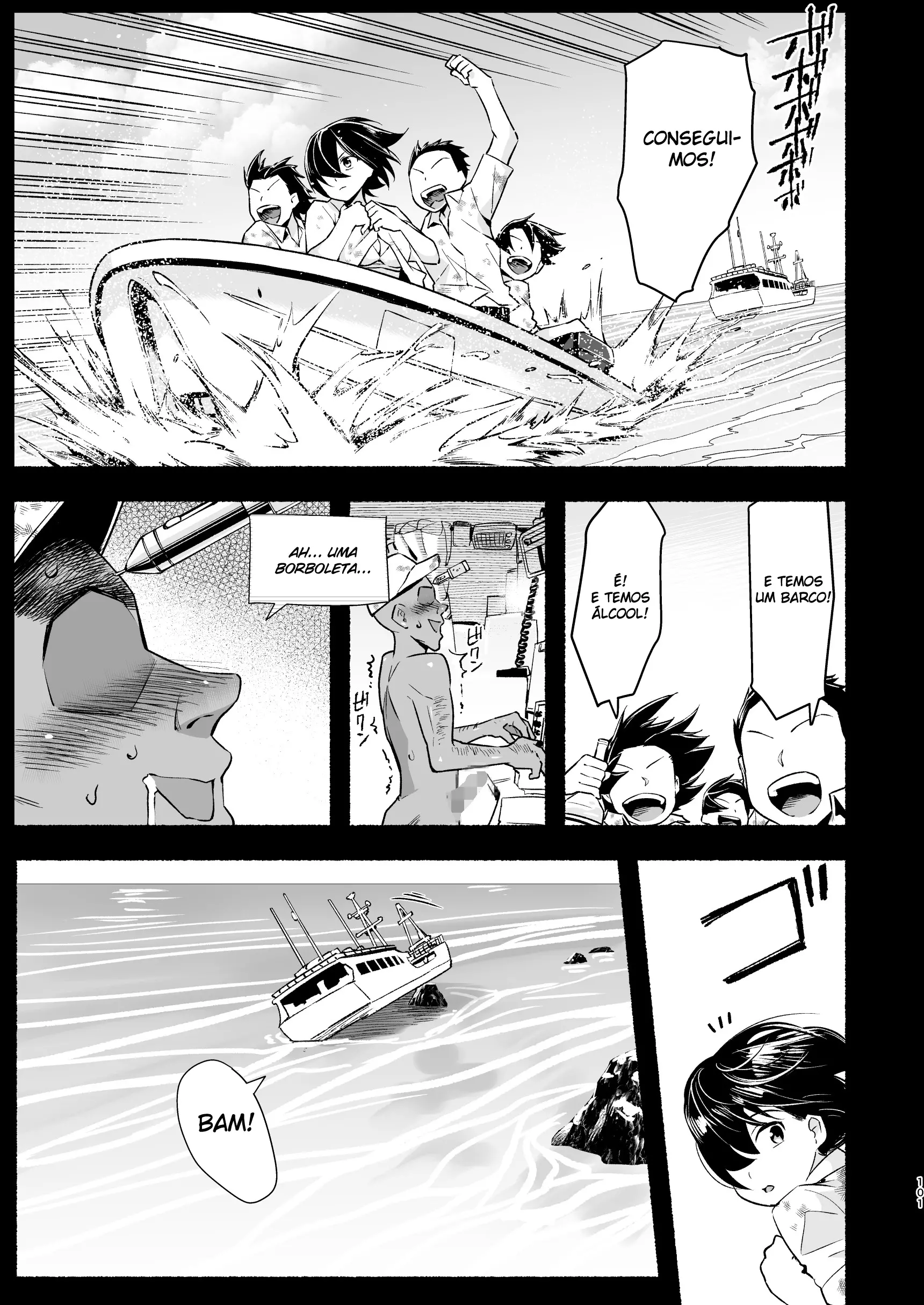 [Toilet Komoru] Presos em uma Ilha Deserta 5 | Mujintou JK! Choroi yo Yoshimura-san! Volume. 5 - Foto 99