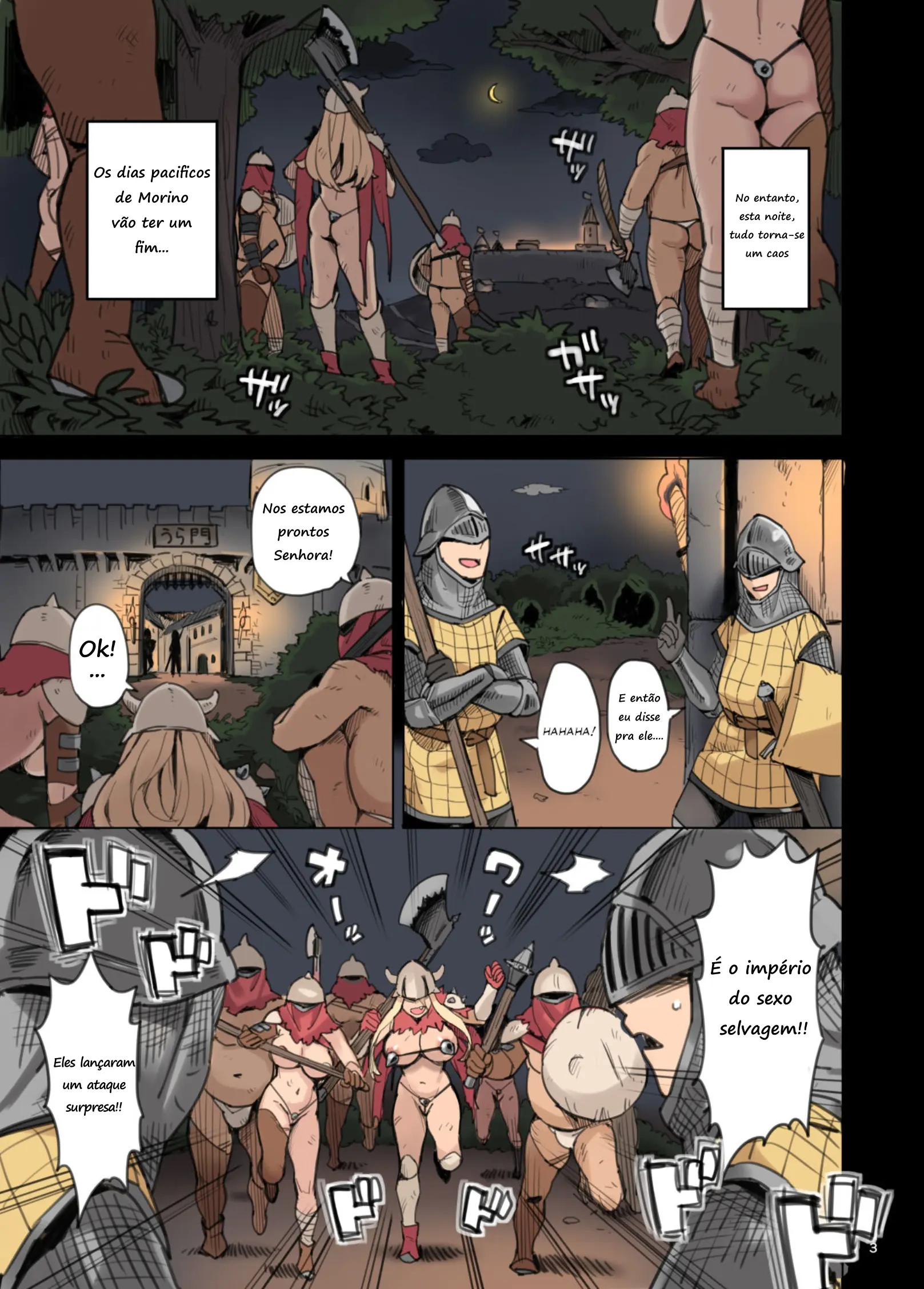 Imagem 3 de 35 - [Irotenya] Shinryaku no Wild Ecchi Teikoku!! -Inran Dasshutsu Hen- - Manga Hentai