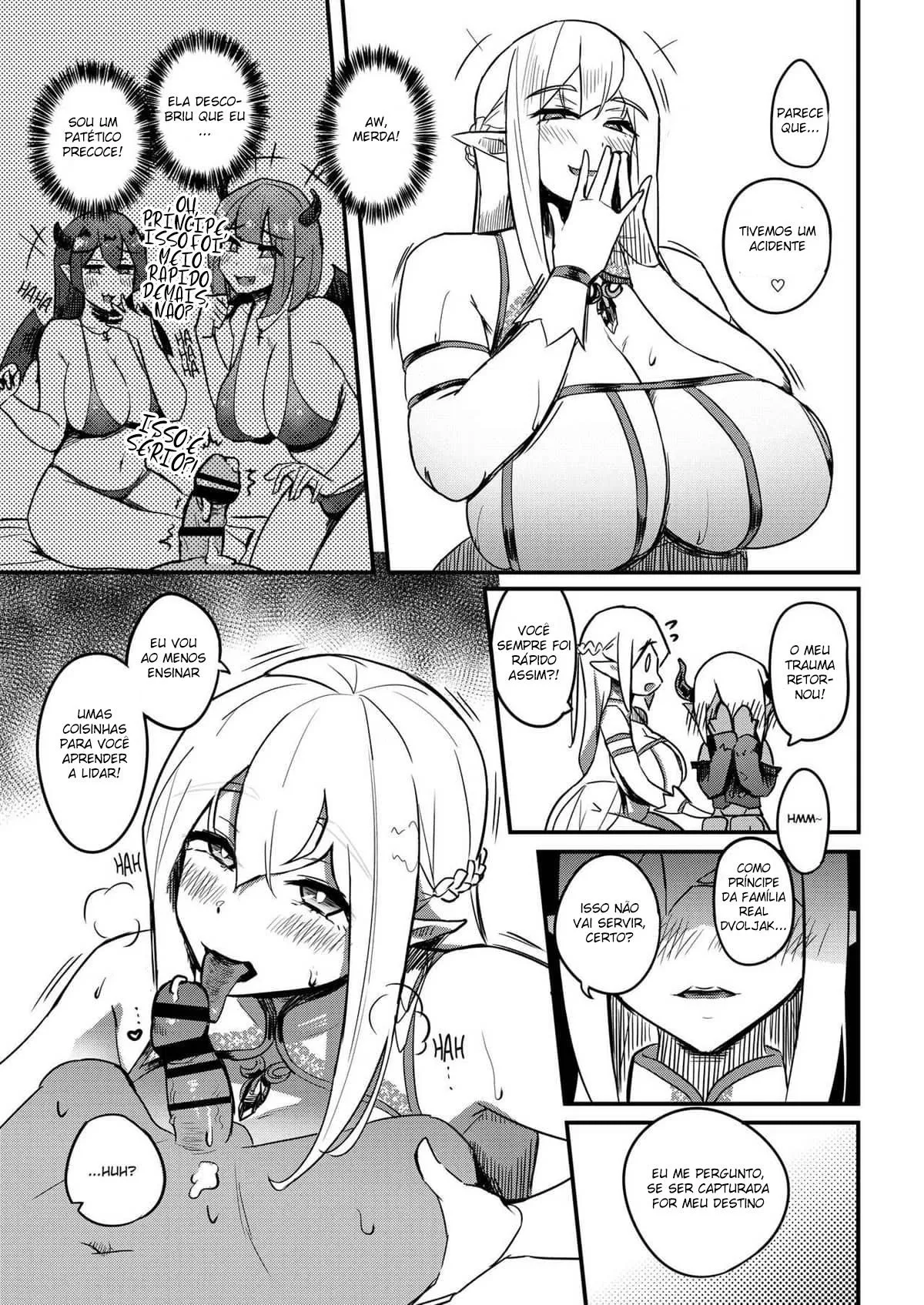 Imagem 10 de 39 - [Ikinari Mojio] Kusozako Sourou Maou wa Chouanzangata no Mucchi Muchi Elf Mama ni Makeppanashi - Manga Hentai