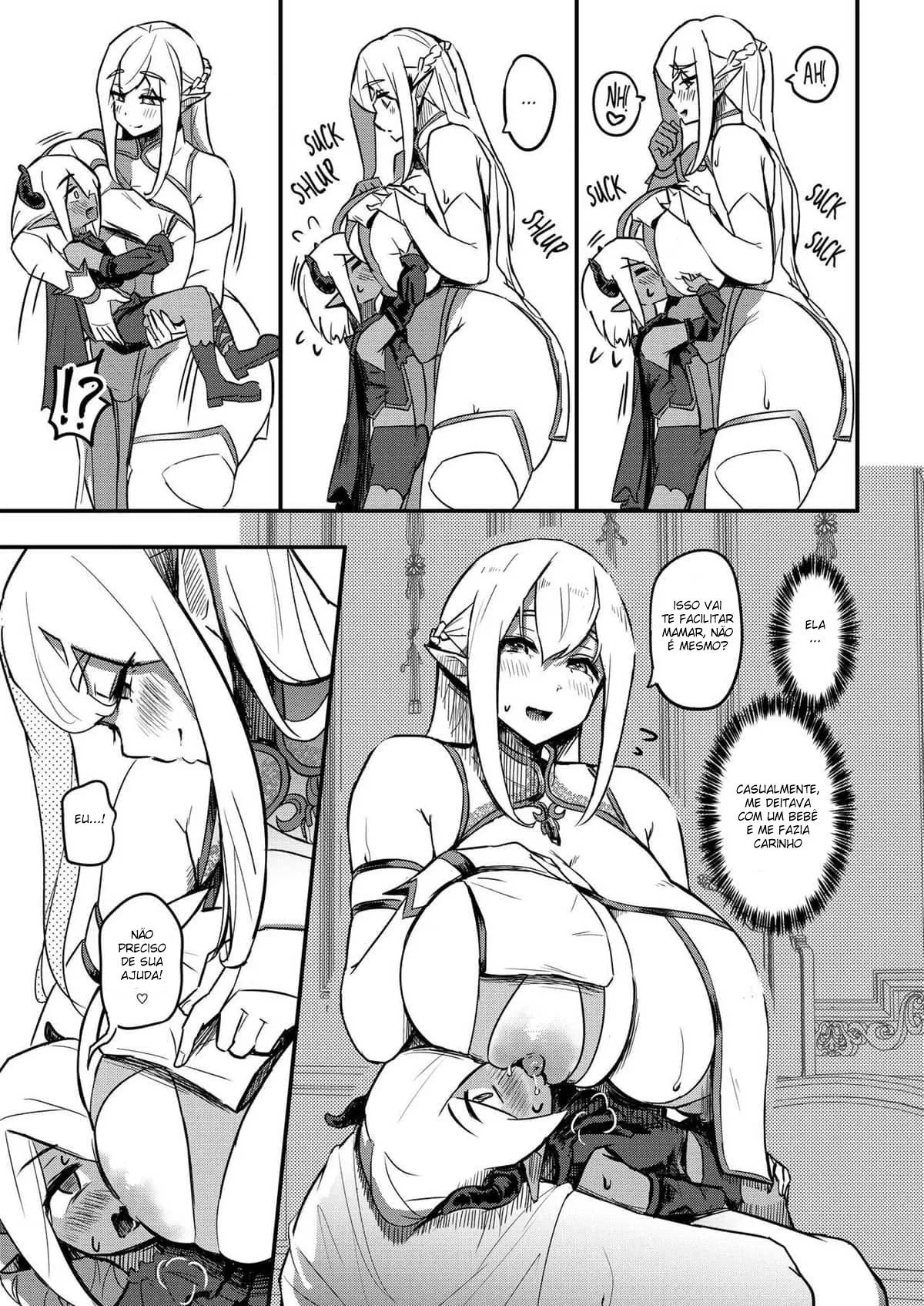 Imagem 8 de 39 - [Ikinari Mojio] Kusozako Sourou Maou wa Chouanzangata no Mucchi Muchi Elf Mama ni Makeppanashi - Manga Hentai