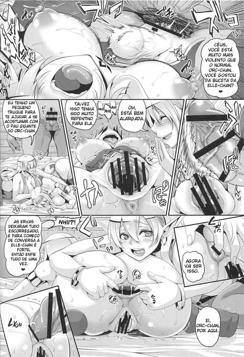 Imagem 21 de 34 - [Kazuhiro] Elfas Sensuais: Mãe e Filha com um Orc - Manga Hentai