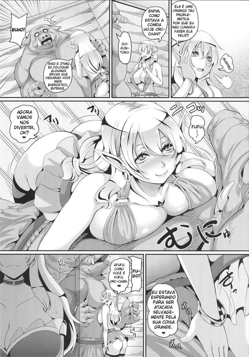 Imagem 6 de 34 - [Kazuhiro] Elfas Sensuais: Mãe e Filha com um Orc - Manga Hentai
