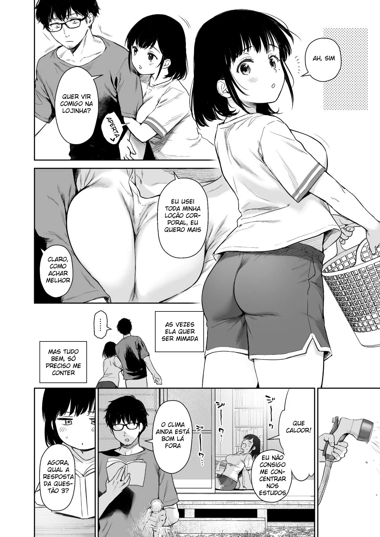 Imagem 13 de 43 - [Umakuchi Syouyu] Toaru Natsu, Mei to Futarikiri. - Manga Hentai